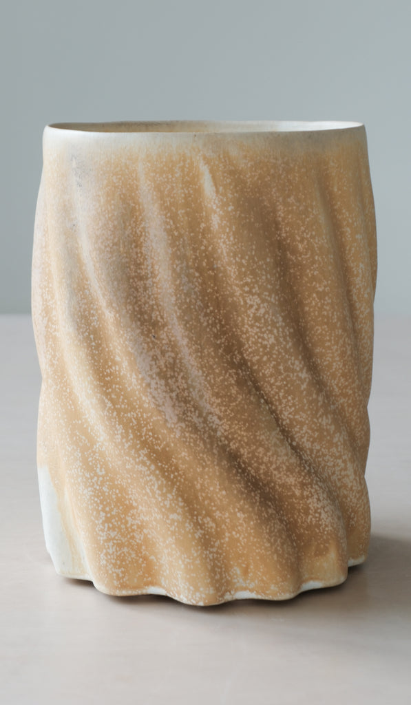 Clair Catillaz Strong Yellow Twist Vessel