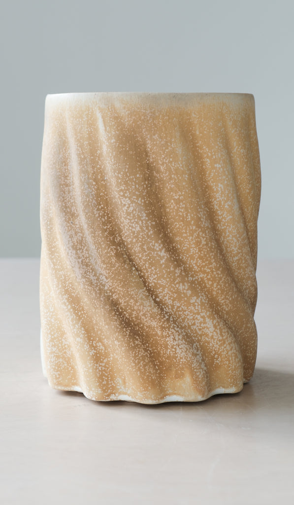 Clair Catillaz Strong Yellow Twist Vessel