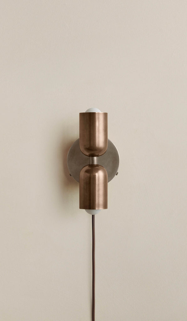 In Common With Brass Up Down Sconce - Plug In