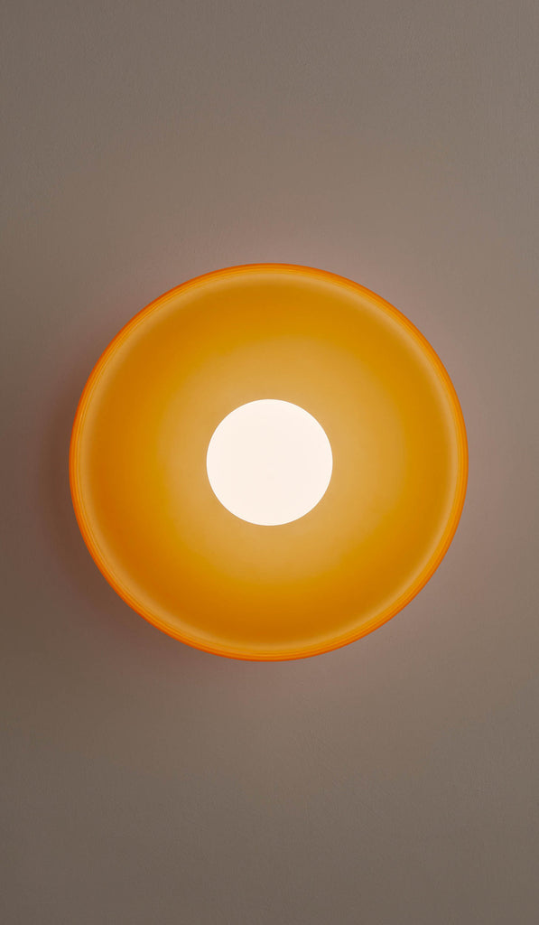 In Common With Sandblasted Amber Glass Disc Surface Mount - Spartan Shop