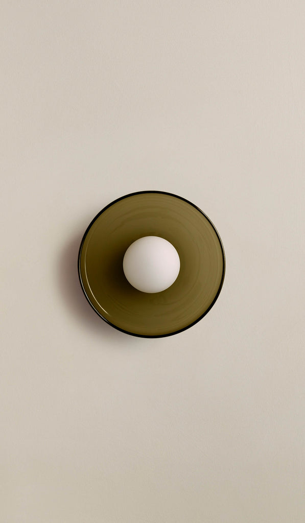 In Common With Pistachio Glass Disc Surface Mount with Pistachio Rim