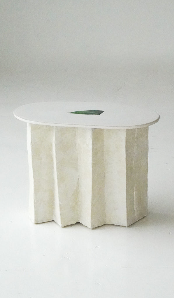 Jordan McDonald Faceted Ceramic Side Table with Green Tile