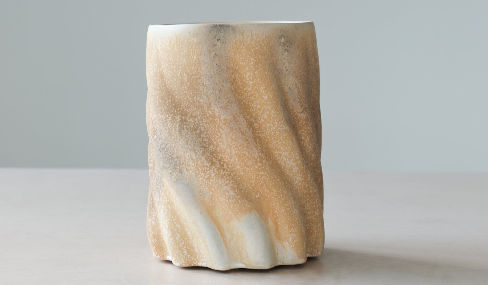 Clair Catillaz Strong Yellow Twist Vessel