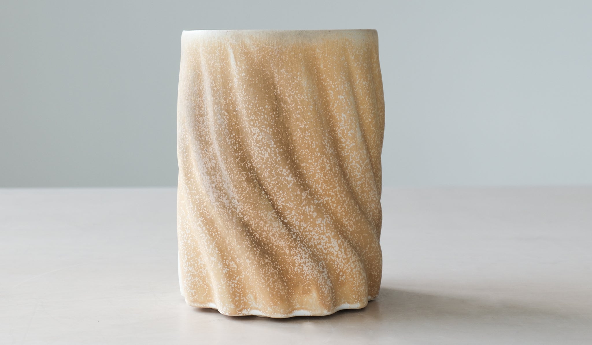 Clair Catillaz Strong Yellow Twist Vessel