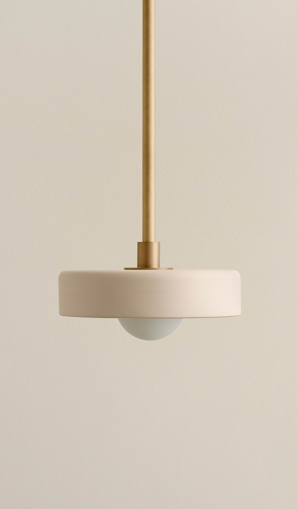 In Common With White Ceramic Disc Pendant