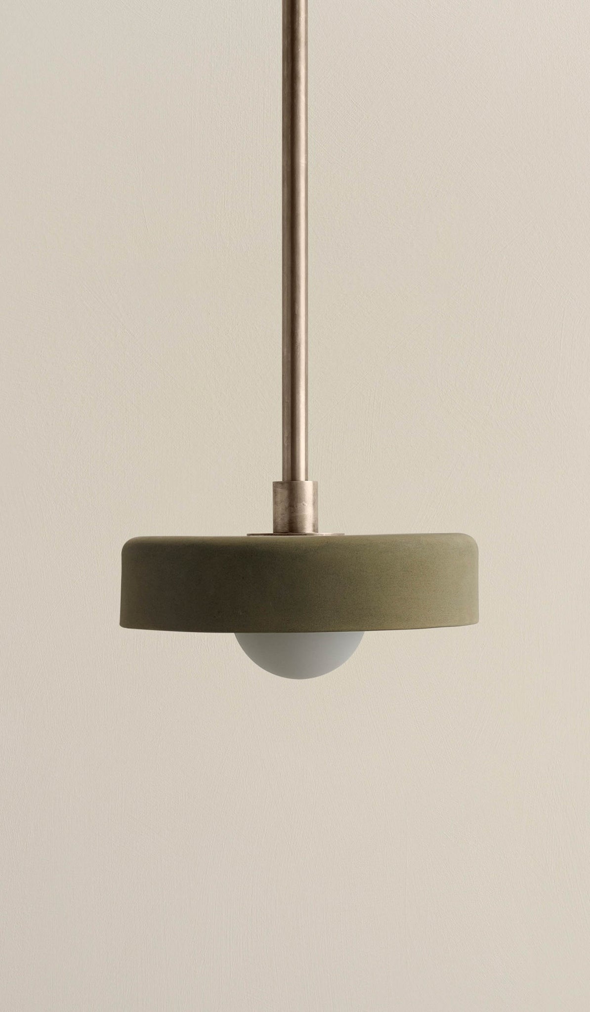 In Common With Green Ceramic Disc Pendant