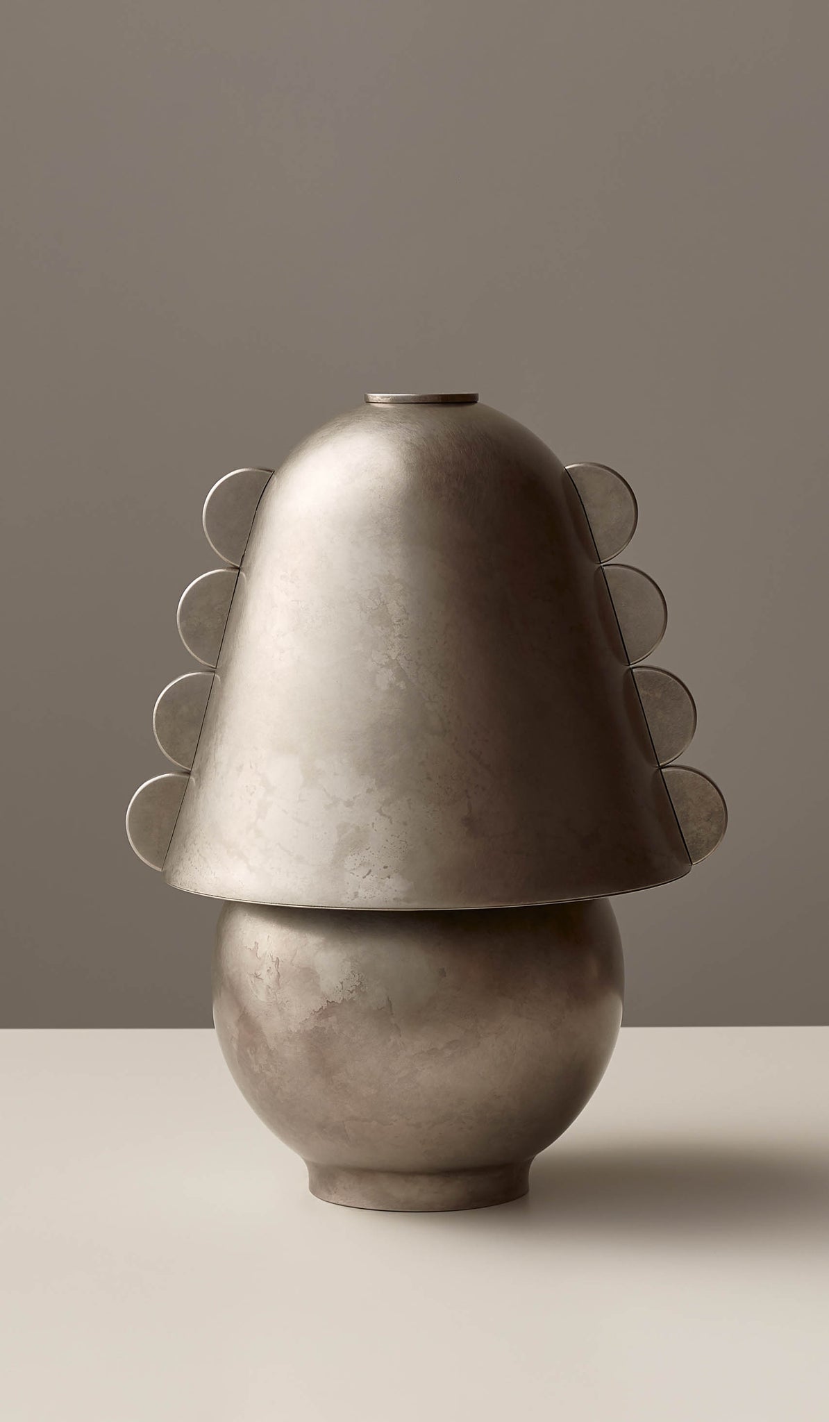 In Common With Small Brass Calla Portable Table Lamp