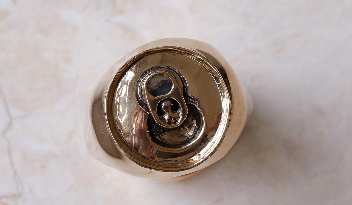Nancy Pearce Cast Bronze Crushed Can