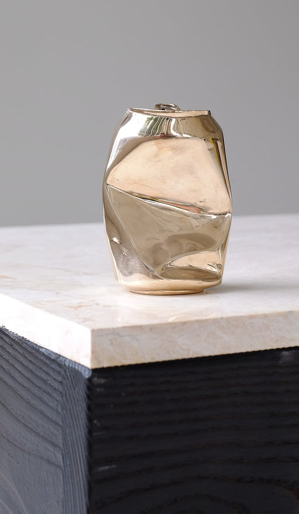 Nancy Pearce Cast Bronze Crushed Can