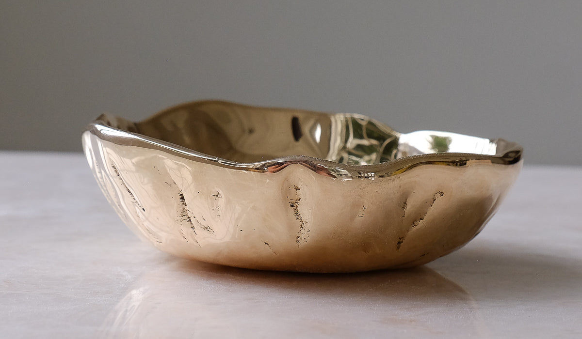 Nancy Pearce Small Furrowed Cast Bronze Bowl - Spartan Shop