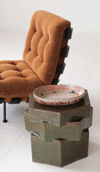IN STOCK B Zippy Triple Tier Hex Side Table