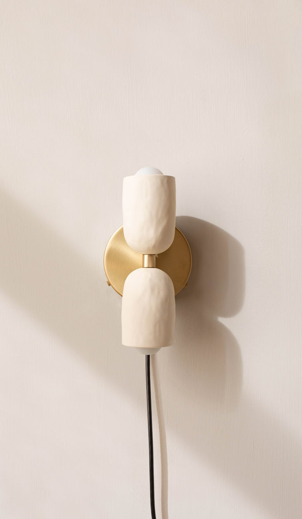 In Common With Ceramic Up Down Sconce - Plug In