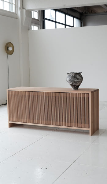 Material Oak Slatted Credenza