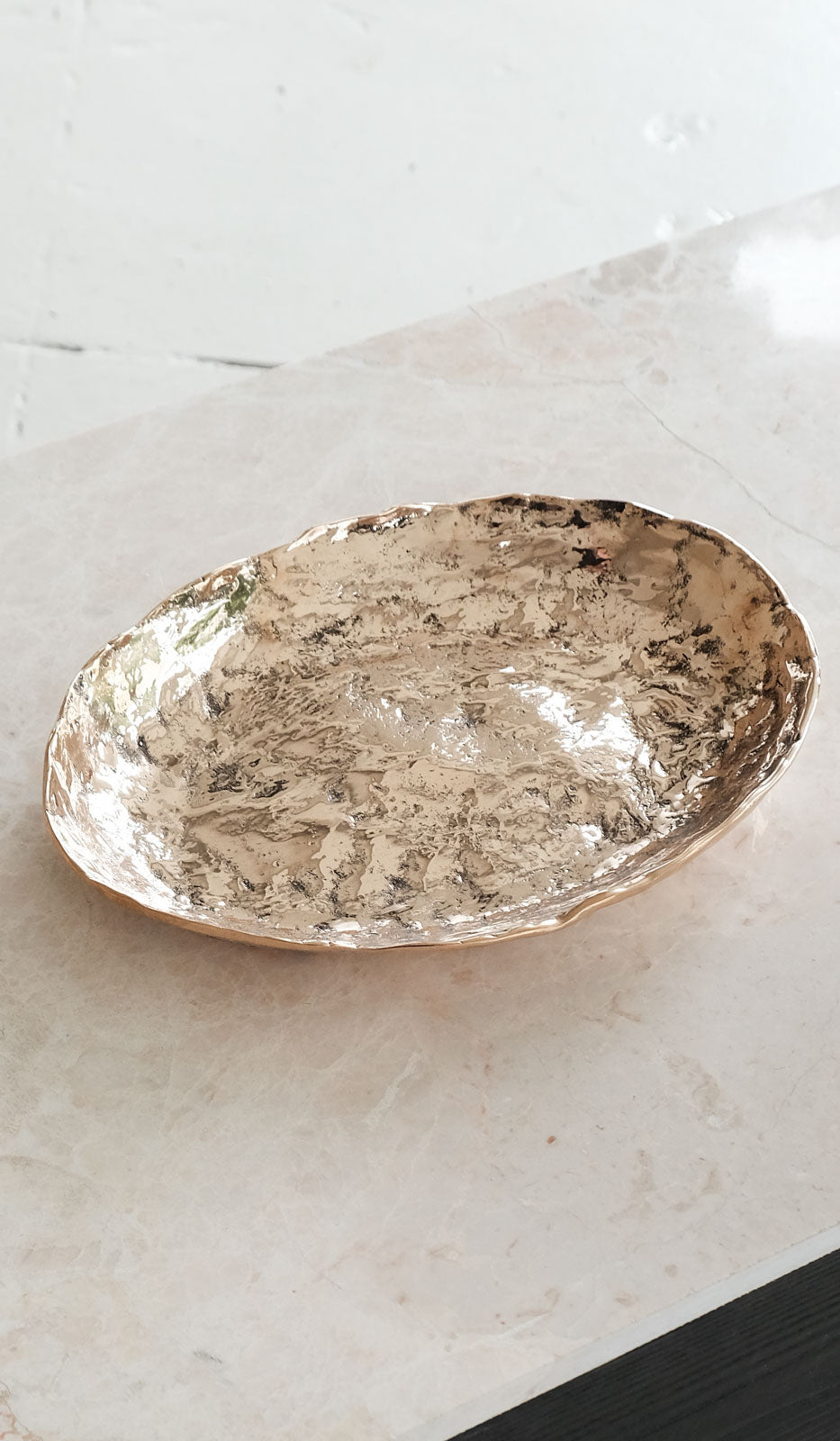 Nancy Pearce Extra Large Oval Furrowed Cast Bronze Bowl - Spartan Shop