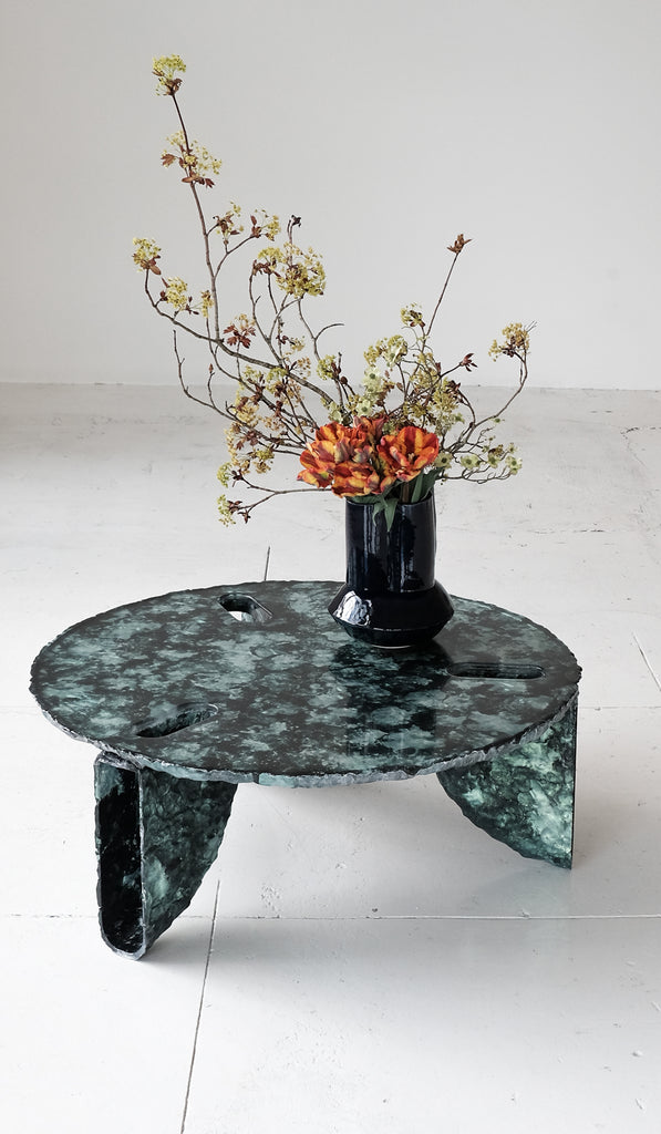 IN STOCK Ross Hansen Green Molded Coffee Table