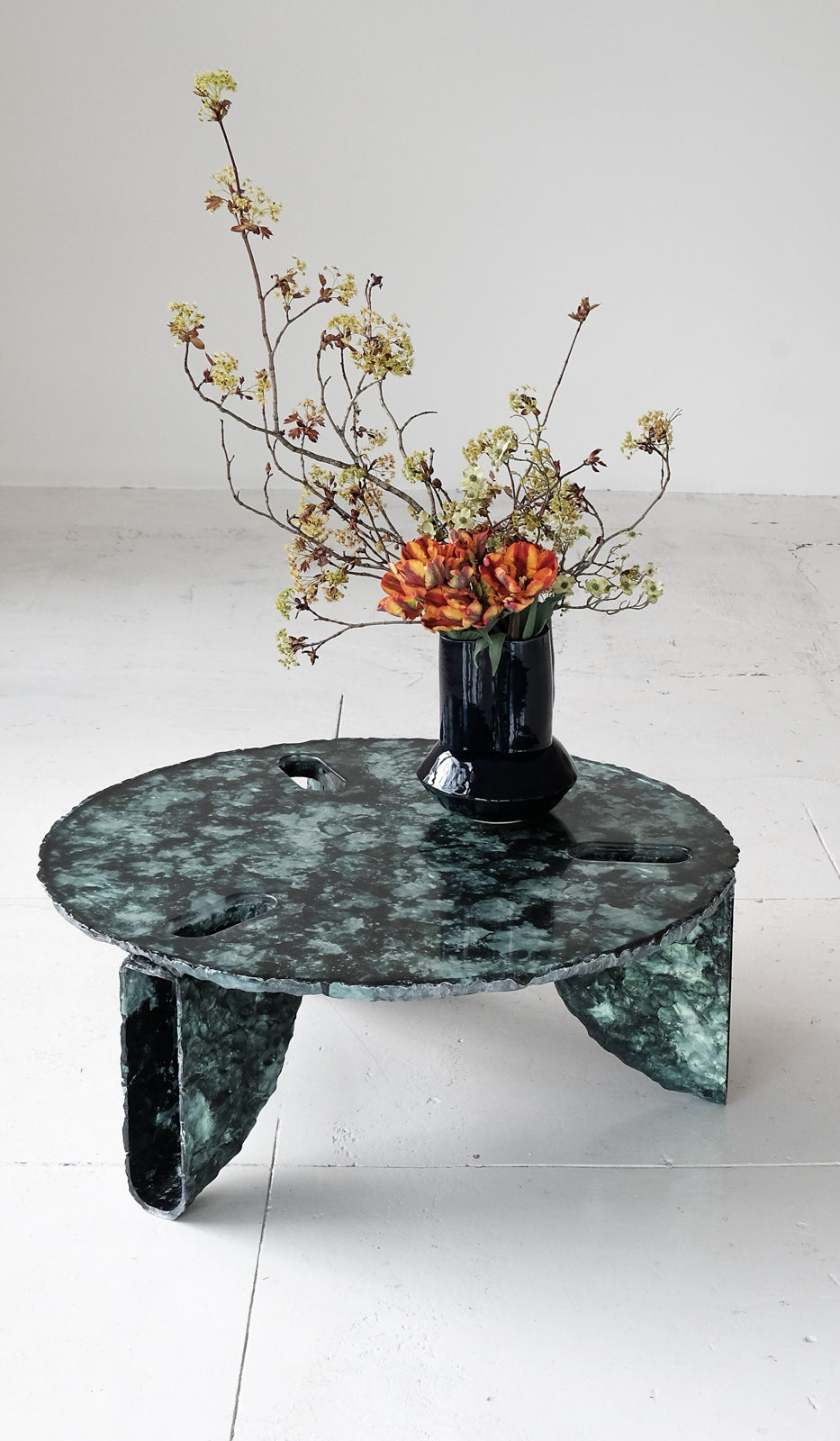 IN STOCK Ross Hansen Green Molded Coffee Table